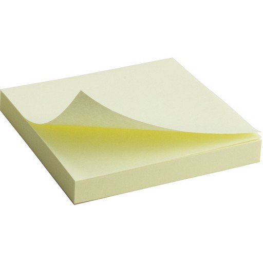 Блок паперу AXENT з клейким шаром 75х75мм 100арк жовтий