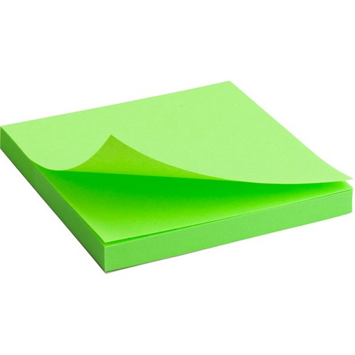Фото 1. Блок паперу AXENT з клейким шаром 75х75мм 80арк яскраво-зелений