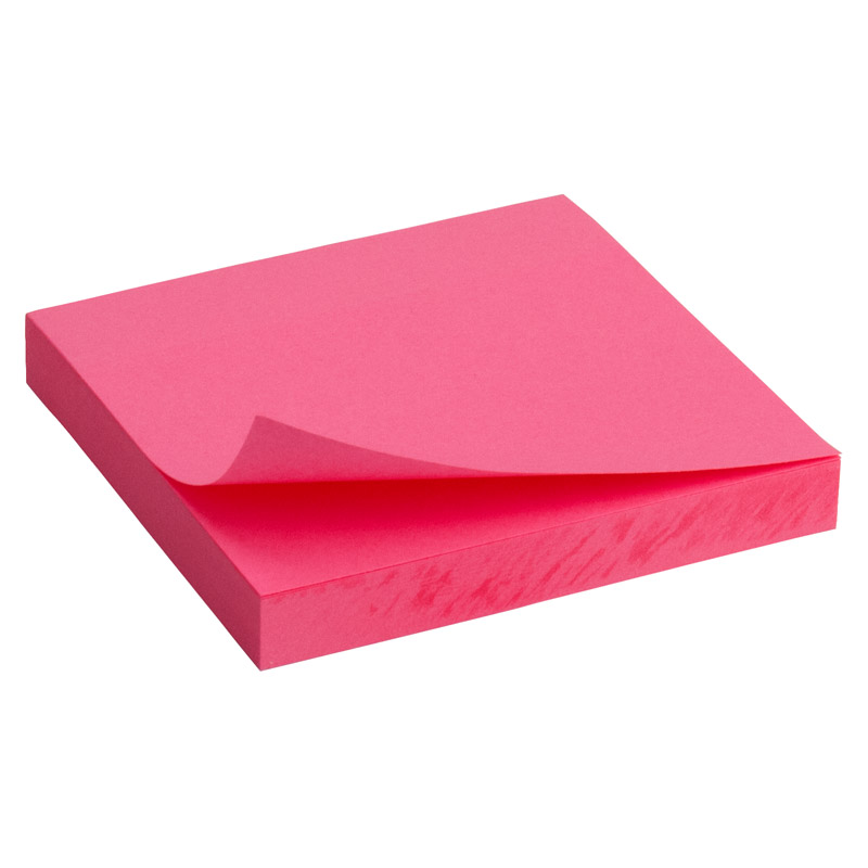 Фото 1. Блок паперу DELTA BY AXENT з клейким шаром 75х75мм 100арк неоновий рожевий