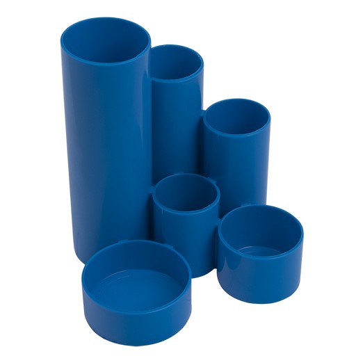 Підставка канцелярська АРНІКА пластикова 6 циліндрів синя