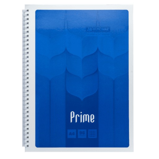 Зошит для нотаток PRIME А4, 96арк., клітинка, карт. обкладинка, синій