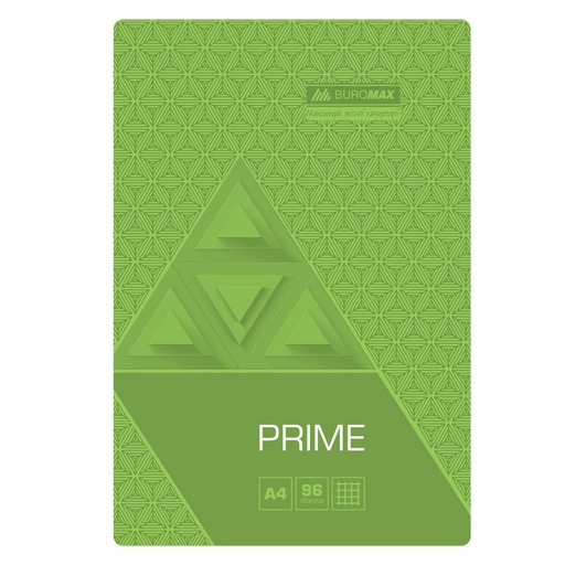Зошит для нотаток PRIME А4, 96арк., клітинка, карт. обкладинка, салатовий