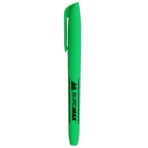 Текст-маркер BUROMAX круглий, водна основа 2-4 мм зелений