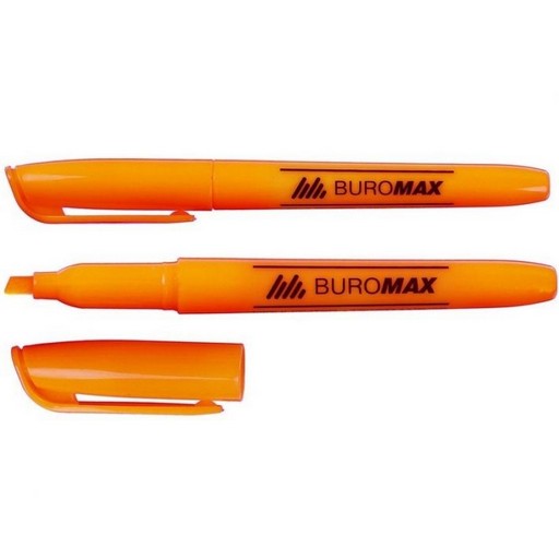 Фото 1. Текст-маркер BUROMAX круглий, водна основа 2-4 мм помаранчевий