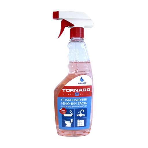 Фото 1. TORNADO-S сильнодіючий миючий засіб для видалення вапна та іржі 0,5л