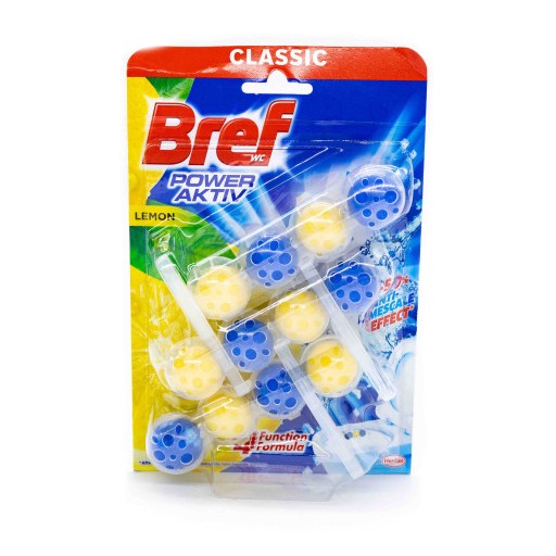Блок для унітазу Bref (кульки) Лимонна свіжість 150г.