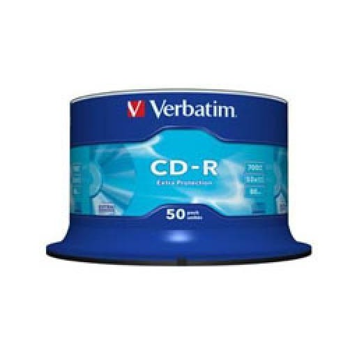 Диск CD-R Verbatim 700Mb 52х 80min, Extra Cake (50 шт)