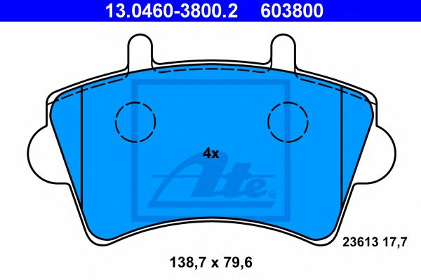 Комплект гальмівних колодок передн . NISSAN INTERSTAR OPEL MOVANO A RENAULT MASTER II 1.9D-3.0D 07.98-