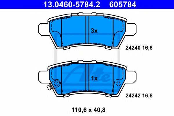 Фото 1. Комплект гальмівних колодок задн . NISSAN NAVARA NP300. PATHFINDER III. XTERRA 2.5D-3.0D-4.0 10.04-
