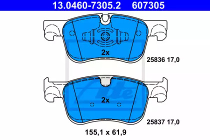 Фото 1. Комплект гальмівних колодок передн . CITROEN C4 GRAND PICASSO II. C4 PICASSO II. C4 SPACETOURER. GRAND C4 SPACETOURER 1.2-2.0D 02.13-