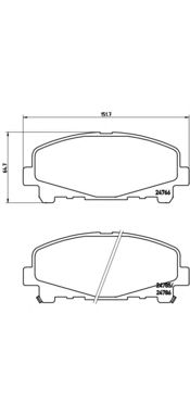 Фото 1. Колодка гальм. диск. HONDA ACCORD передн. (вир-во BREMBO)