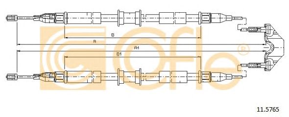 Фото 1. Трос ручного гальма зад. Opel Combo 1.4-1.7 CDTI 1