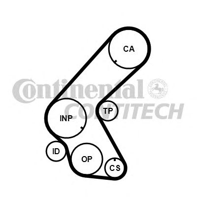 Фото 9. Комплект ГРМ (ремінь+ролики) CONTITECH CT1078K1