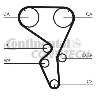 Фото 9. К-кт ГРМ (ремінь+ролики+помпа) CONTITECH CT1101WP1