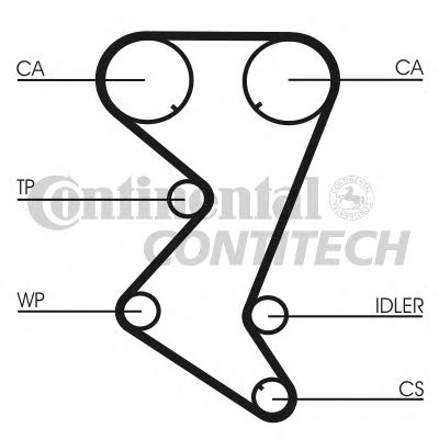 Фото 9. Комплект ГРМ (ремінь+ролики) CONTITECH CT1110K2