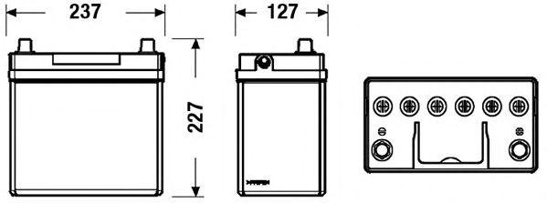 Фото 2. Акумулятор 45Ah-12v Exide EXCELL(234х127х220).R.EN330