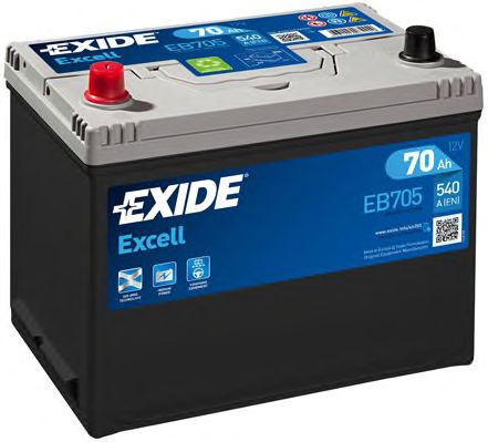 Фото 1. Акумулятор 70Ah-12v Exide EXCELL (266х172х223). L.A EN540 Азія