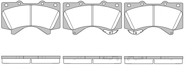 Фото 1. Колодка гальм. диск. TOYOTA LAND CRUISER 200 4.5D-4.7-5.7 08 - передн. (вир-во REMSA)