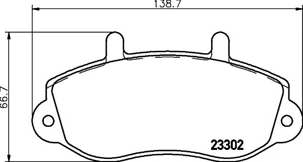 Фото 1. Комплект гальмівних колодок передн . OPEL MOVANO A RENAULT MASTER II 1.9D-3.0D 07.98-