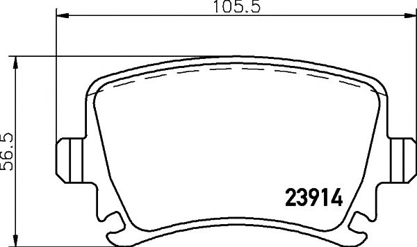 Фото 1. Комплект гальмівних колодок задн . AUDI A3. TT SEAT LEON. LEON SC. LEON ST SKODA OCTAVIA III. SUPERB II VW CC B7. EOS. GOLF V. GOLF VI. PASS