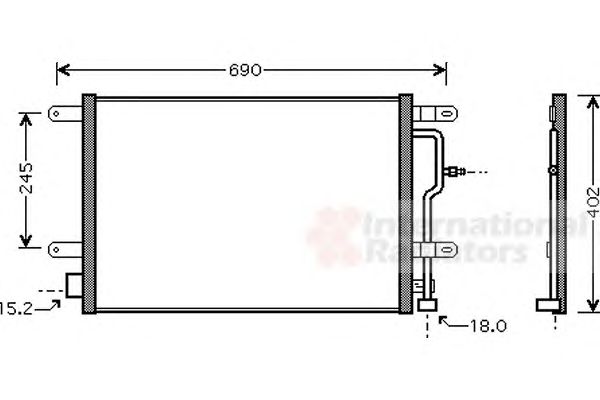 Фото 1. Конденсор кондиціонера COND AUDI A4 03-ALL (Van Wezel)