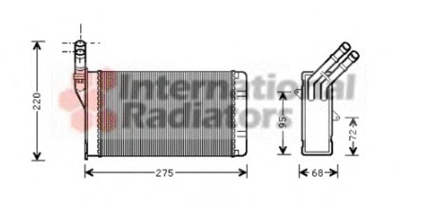 Фото 1. Радіатор обігрівача CITR ZX-XANTIA - PEUG 306 (Van Wezel)