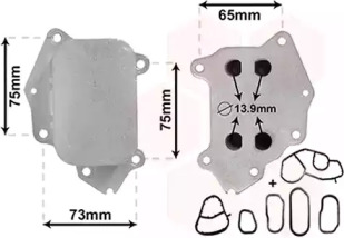 Фото 1. Радіатор масляний Mazda-Citr-Peug 1.6 HDi (Van Wezel)