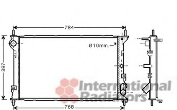 Фото 1. Радіатор охолодження TRANS CONN 18i-18TDCi 04- (Van Wezel)