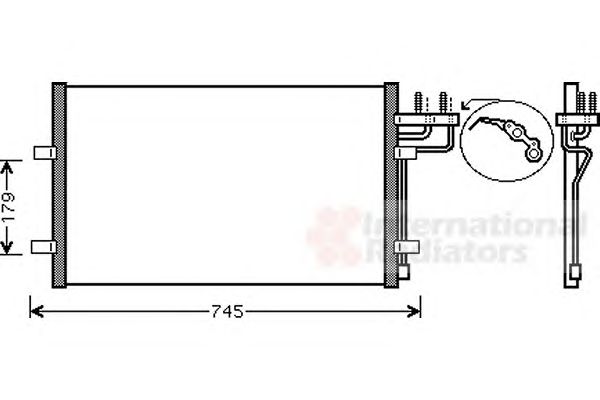 Фото 1. Конденсор кондиціонера FOCUS-FOCUS C-MAX ALL 03- (Van Wezel)