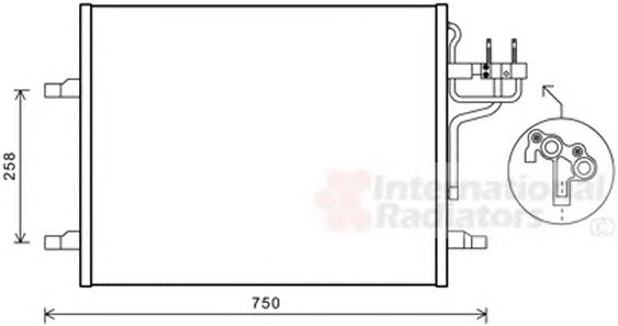 Фото 1. Конденсор кондиціонера Ford Kuga 02-08- ALL (Van Wezel)