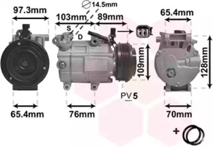 Фото 2. Компресор кондиціонера FORD C-MAX - VOLVO S40 07 12 (Van Wezel)