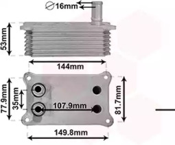 Фото 1. Радіатор масляний FORD MONDEO III (GE) (00-) 2.0 TDCi (вир-во Van Wezel)