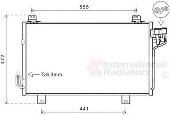 Фото 1. Радіатор кондиціонера Mazda 3-6 13+ (вир-во Van Wezel)