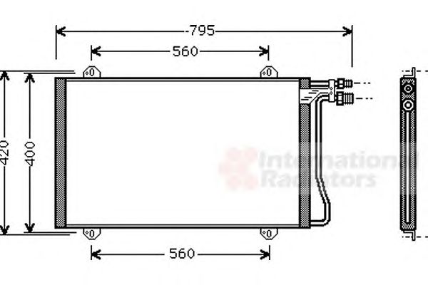 Фото 1. Конденсор кондиціонера MB SPRINT W901 MT-AT 95- (Van Wezel)