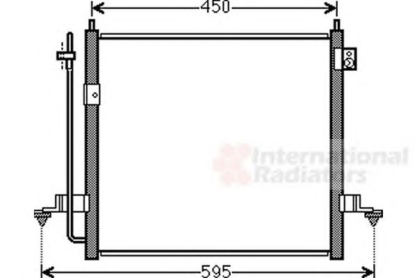 Фото 1. Конденсор кондиціонера MITSUBISHI L200 0615 (Van Wezel)