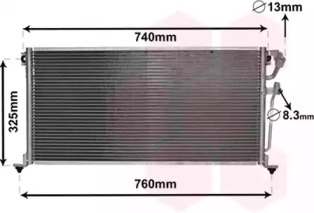 Фото 2. Конденсатор кондиціонера MITSUBISHI LANCER (96-) 1.3-2.0i (вир-во Van Wezel)