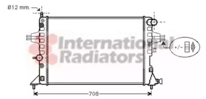 Фото 2. Радіатор охолодження двигуна ASTRA G-ZAFIRA AT+AC (Van Wezel)