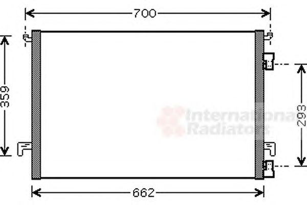 Фото 2. Радиатор кондиционера FIAT. OPEL (пр-во Van Wezel)