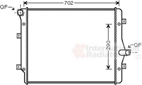 Фото 2. Радіатор охолодження двигуна GOLF5-TOURAN-A3 DIES 03- (Van Wezel)