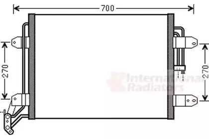 Фото 2. Конденсор кондиціонера VOLKSWAGEN TIGUAN 07-11 16 (Van Wezel)