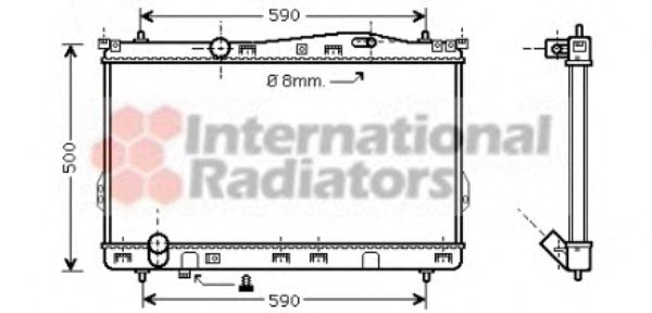 Фото 1. Радіатор охолодження HYUNDAI TRAJET (FO) (99-) 2.0-2.7 (вир-во Van Wezel)