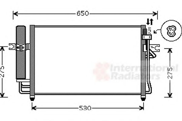 Фото 1. Конденсор кондиционера HYUNDAI GETZ MT ALL 02- (Van Wezel)