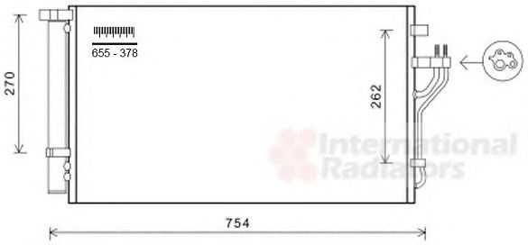 Фото 1. Конденсор кондиціонера Hyundai iX35- KIA Sportage (Van Wezel)