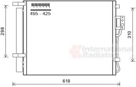 Фото 1. Радіатор кондиціонера HYUNDAI Santa Fe (Van Wezel)