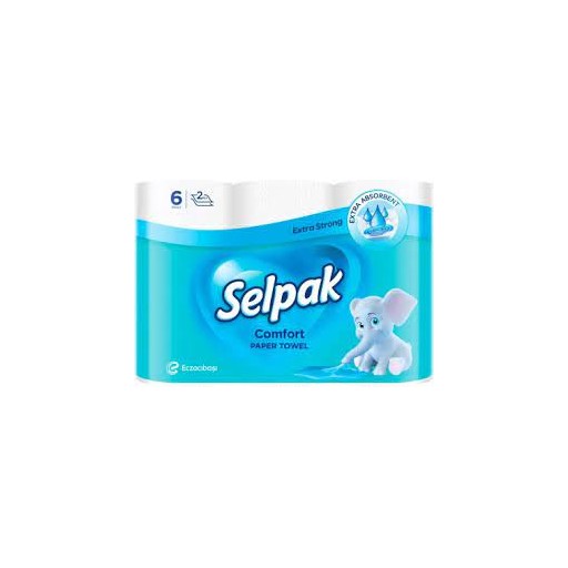 Selpak Pro Comfort Рушник паперовий кухонний 2-х шар. 6 шт (4шт/ящ)