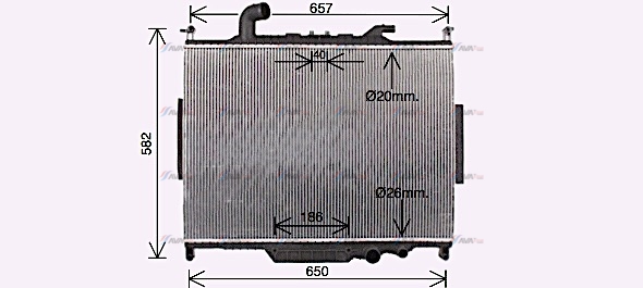 Фото 1. Радіатор охолодження двигуна AVA AU2336