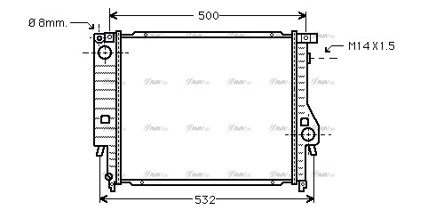 Фото 1. Радіатор охолодження двигуна AVA BWA2098