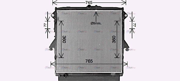 Фото 1. Радіатор охолодження двигуна AVA FD2660