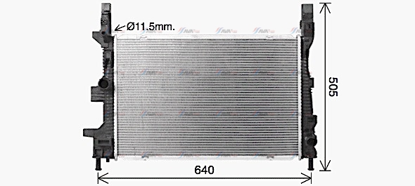 Фото 1. Радіатор охолодження двигуна AVA FD2665