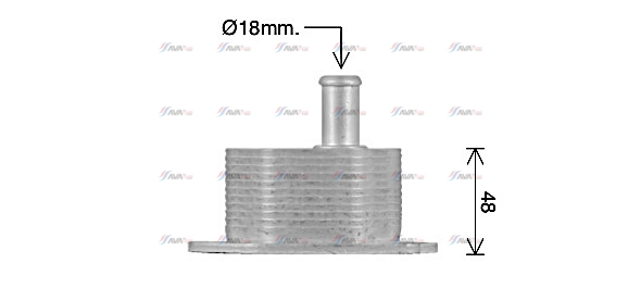 Фото 3. Масляний охолоджувач (теплообмінник) AVA FD3669